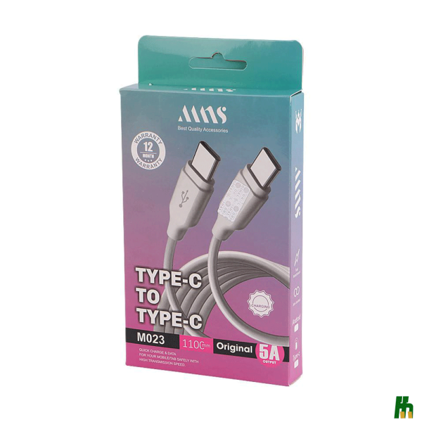 کابل Type-C به Type-C ام ان اس مدل M023 به طول ۱.۱ متر 18ماه گارانتی